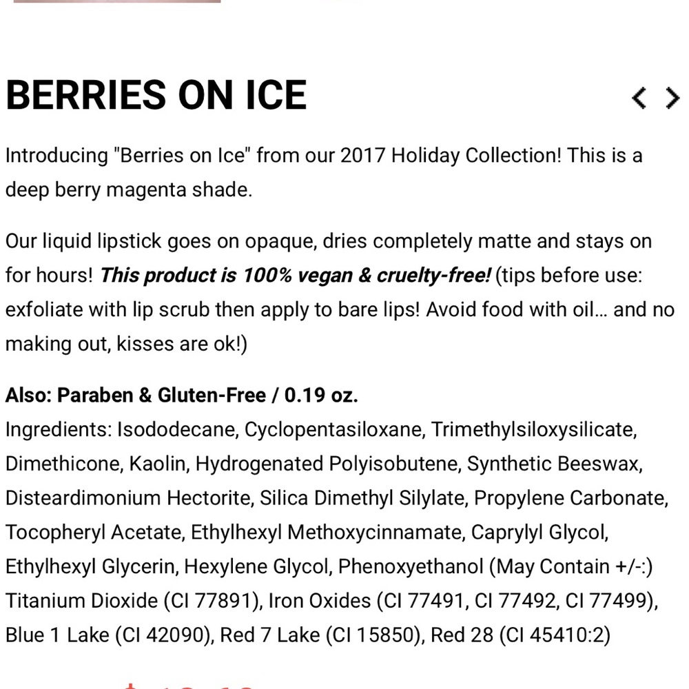 Just One❣️"BERRIES ON ICE" Jeffree Star Lipstick!! - Picture 3 of 8